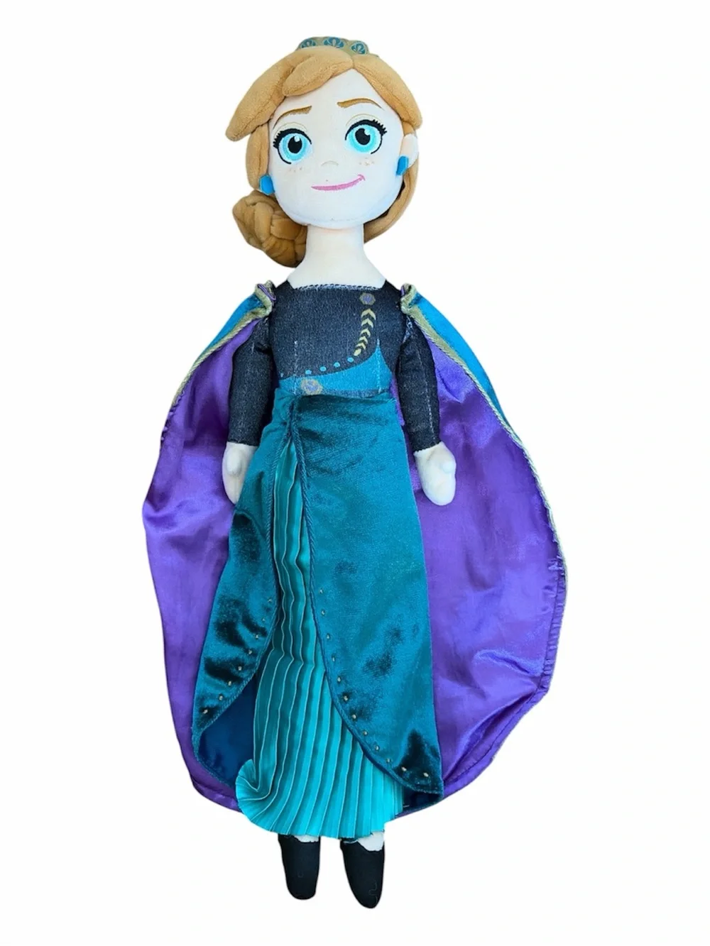 Disney Queen Anna Plush Doll in Teal and Purple - Kids Toys